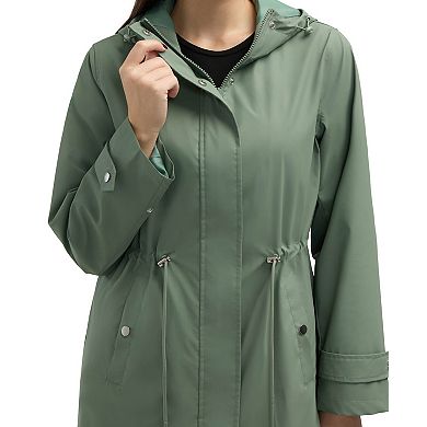 Women's Ellen Tracy Longline Rubber Raincoat