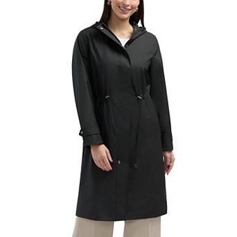 Women's Ellen Tracy Longline Rubber Raincoat