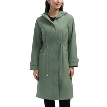 Women's Ellen Tracy Longline Rubber Raincoat