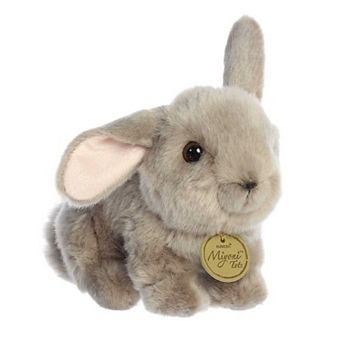 Aurora Small Gray Miyoni Tots 8" Playful Baby Bunny Adorable Stuffed Animal