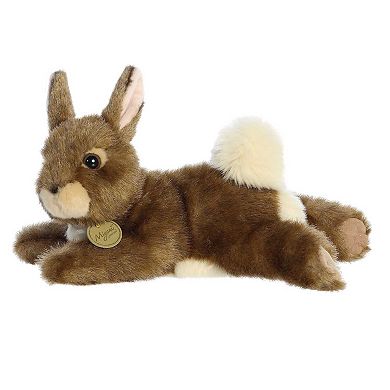 Aurora Medium Eastern Cottontail Miyoni 12" Resting Bunny Realistic Stuffed Animal