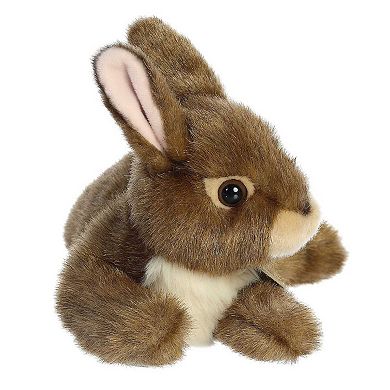 Aurora Medium Eastern Cottontail Miyoni 12" Resting Bunny Realistic Stuffed Animal