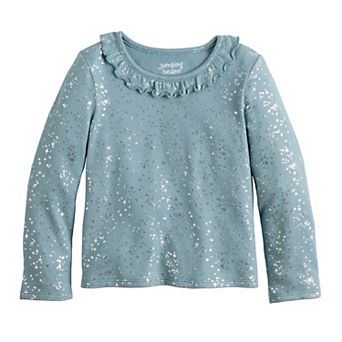 Baby & Toddler Girls Jumping Beans® Cozy Knit Ruffle Collar Long Sleeve Top