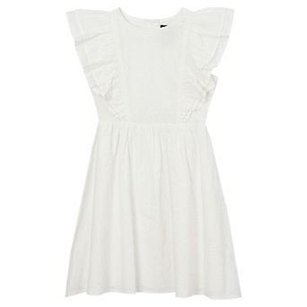 Girls 2-16 Lands' End Short Sleeve Smock Flutter Dress