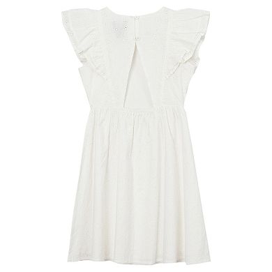 Girls 2-16 Lands' End Short Sleeve Smock Flutter Dress