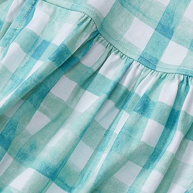 Girls 2-16 Lands' End Short Sleeve Gathered Waist Jersey Dress