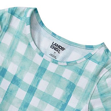 Girls 2-16 Lands' End Short Sleeve Gathered Waist Jersey Dress