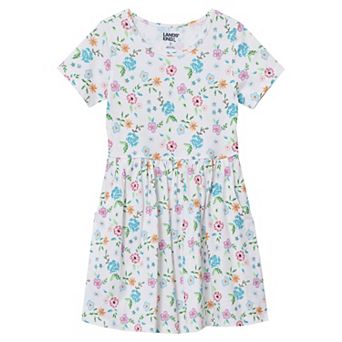 Girls 2-16 Lands' End Short Sleeve Gathered Waist Jersey Dress