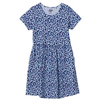 Girls 2-16 Lands' End Short Sleeve Gathered Waist Jersey Dress