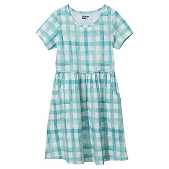 Girls 2-16 Lands' End Short Sleeve Gathered Waist Jersey Dress