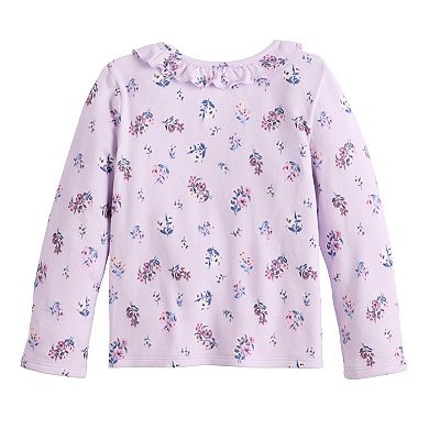 Girls 4-12 Jumping Beans® Ruffle Shoulder Cozy Knit Top