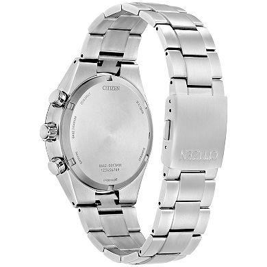 Citizen Eco-Drive Men's Brycen Super Titanium Red Dial Chronograph Bracelet Watch