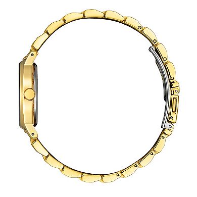 Citizen Eco-Drive Women's Axiom Gold-Tone Stainless Black Dial Bracelet Watch