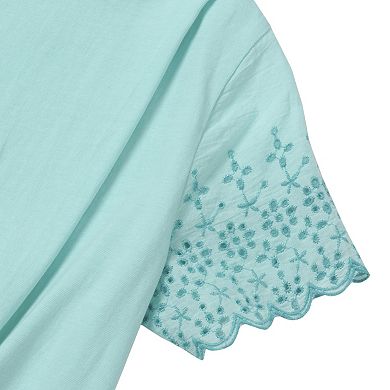 Girls 2-16 Lands' End Short Sleeve Knotted Tee