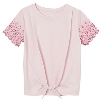 Girls 2-16 Lands' End Short Sleeve Knotted Tee