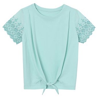 Girls 2-16 Lands' End Short Sleeve Knotted Tee