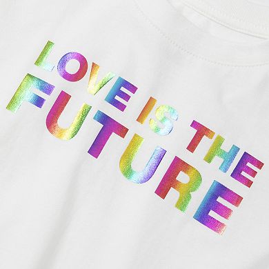 Girls 2-16 Lands' End Short Sleeve Side Tie Graphic Tee