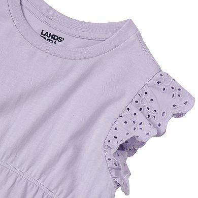 Girls 2-16 Lands' End Short Sleeve Peplum Top
