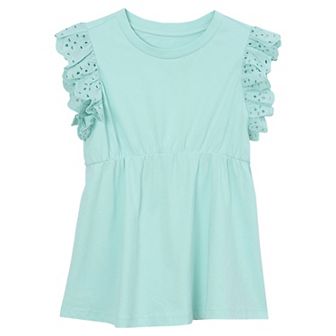 Girls 2-16 Lands' End Short Sleeve Peplum Top