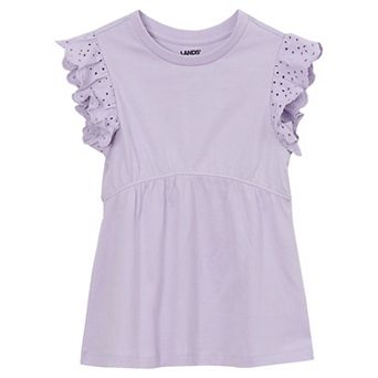 Girls 2-16 Lands' End Short Sleeve Peplum Top