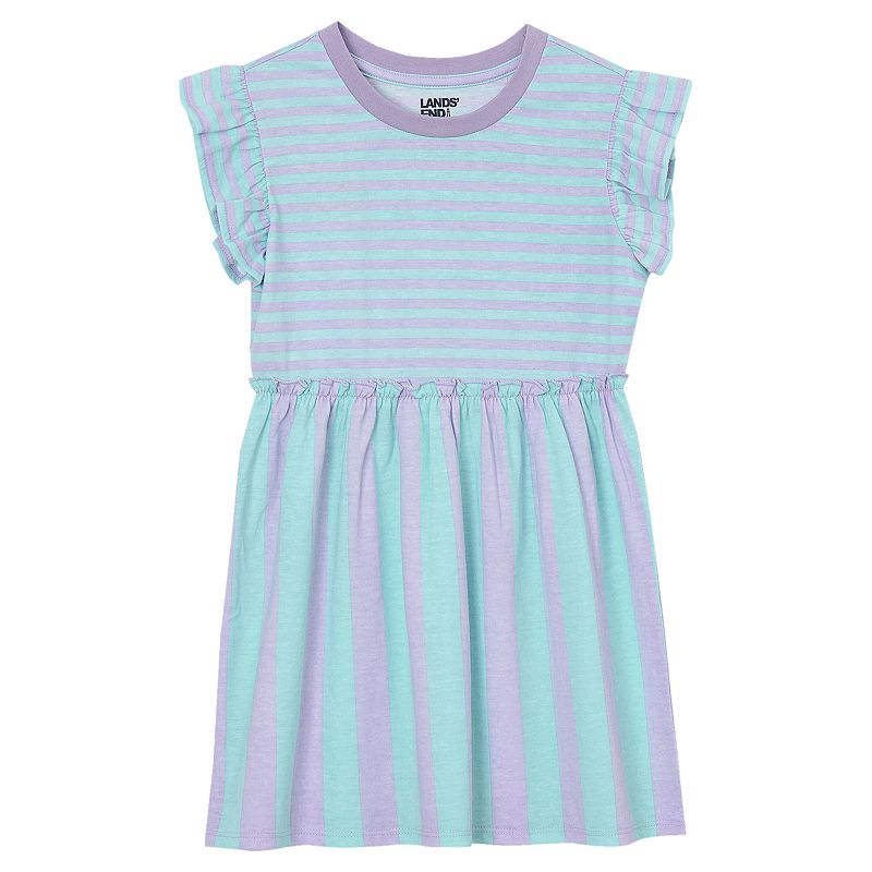 Girls 2-16 Lands' End Gathered Waist Short Sleeve Tunic Top, Girl's, 