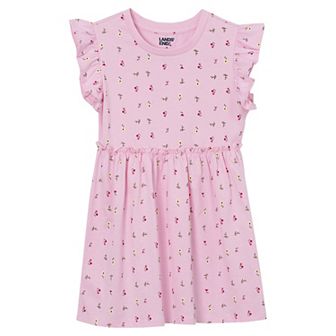 Girls 2-16 Lands' End Gathered Waist Short Sleeve Tunic Top