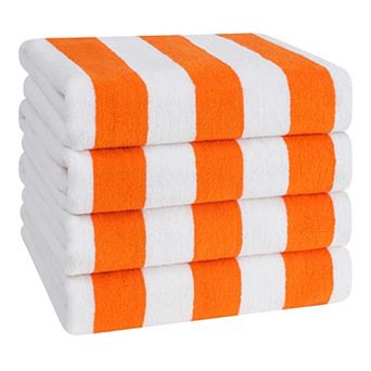 American Soft Linen 4 pc Turkish Cabana Striped Beach Towel Set