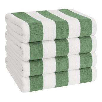American Soft Linen 4 pc Turkish Cabana Striped Beach Towel Set