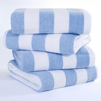 American Soft Linen 4 pc Turkish Cabana Striped Beach Towel Set