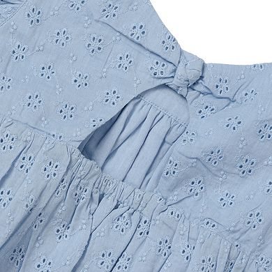 Girls 2-16 Lands' End Woven Eyelet Top