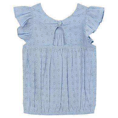 Girls 2-16 Lands' End Woven Eyelet Top