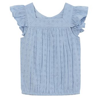 Girls 2-16 Lands' End Woven Eyelet Top