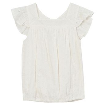 Girls 2-16 Lands' End Woven Eyelet Top
