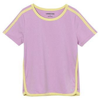 Girls 8-16 Plus Lands' End Short Sleeve Active Curved Hem Tee