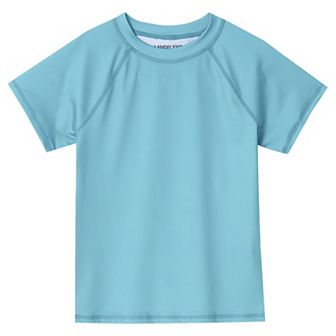 Girls 6-16 Lands' End Slim Short Sleeve Crewneck Swim Rash Guard