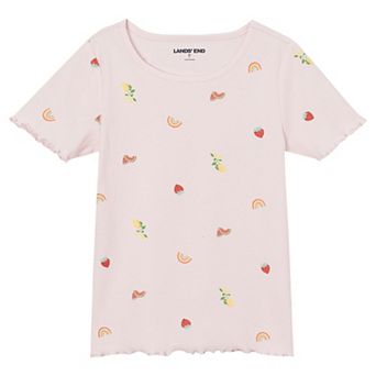 Girls 2-16 Lands' End Short Sleeve Ribbed Knit Tee