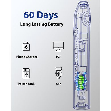 MySmile Electric Toothbrush for Adults, Rechargeable Sonic Electronic Toothbrush 48000VPM