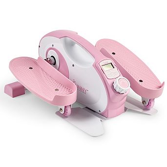 Sunny Health & Fitness Smart Pink Under Desk Mini Elliptical Exercise Trainer
