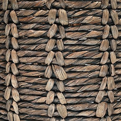 Laurel Bohemian Handwoven Abaca Hamper Basket with Handles