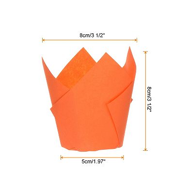 150Pcs Tulip Cupcake Liners Standard Paper Baking Cups Greaseproof Wrappers Disposable