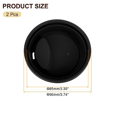 2 Pcs 3.54" Silicone Cup Lids, Drinking Lid Reusable Sealed Mug Lid for Ceramic or Glass Coffee Mug