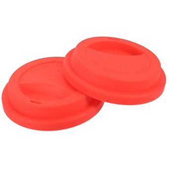 2 pc 3.54" Silicone Cup Lids, Drinking Lid Reusable Sealed Mug Lid for Ceramic or Glass Coffee Mug