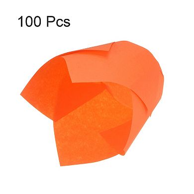 100Pcs Tulip Cupcake Liners Standard Paper Baking Cups Greaseproof Wrappers Disposable Holders