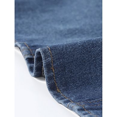 V Neck Denim Vest for Women's Sleeveless Button Down Jean Waistcoat Fashion Casual Jacket