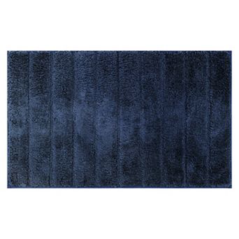 1 pc Soft Stripe Bathroom Rug, Rubber Backing Rugs Non Slip Absorbent Mat for Shower Floor