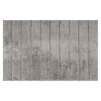 1 pc Soft Stripe Bathroom Rug, Rubber Backing Rugs Non Slip Absorbent Mat for Shower Floor