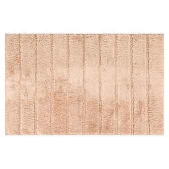 1 pc Soft Stripe Bathroom Rug, Rubber Backing Rugs Non Slip Absorbent Mat for Shower Floor