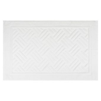 1 pc Cotton Bath Mat Towel, Luxury Absorbent Floor Rug for Hotel Spa Shower Bathroom Towel 20" x 32"