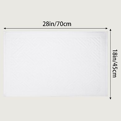 1 Pcs Luxury Bath Mat, Cotton Absorbent Hotel Spa Shower Floor Towel for Bathroom Rug Pad