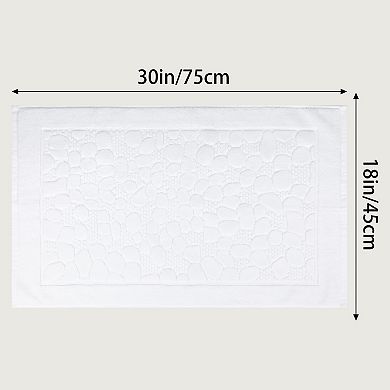 1pcs Reversible Cotton Mats Bathroom Floor Rugs Thick Soft Water Absorbent Quick Dry Shower Tub